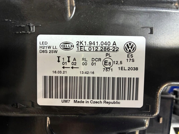 Frontscheinwerfer VW Caddy I 2K1941040A Xenon Rechts Scheinwerfer Headlight SCH3556904520ot
