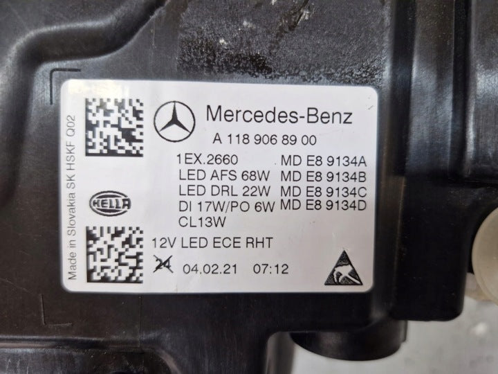 Frontscheinwerfer Mercedes-Benz Cla A1189068900 LED Links Scheinwerfer Headlight SCH3617362163yz