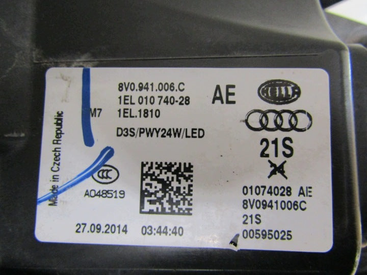 Frontscheinwerfer Audi A3 8V0941006C Xenon Rechts Scheinwerfer Headlight SCH3628783870eh