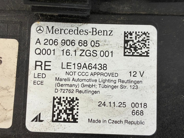 Frontscheinwerfer Mercedes-Benz W206 A2069066805 LED Rechts Headlight SCH3720553606nc
