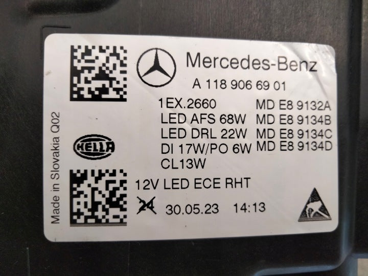 Frontscheinwerfer Mercedes-Benz Cla 1189066901 LED Links Scheinwerfer Headlight SCH3724444119sx