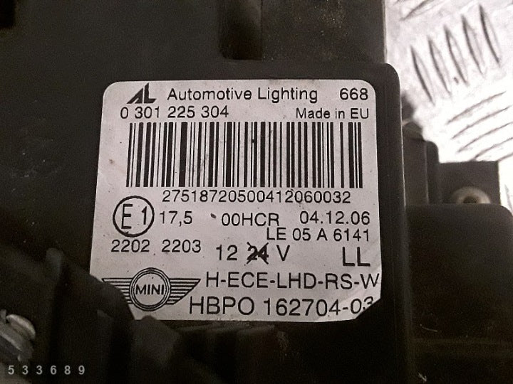Frontscheinwerfer Mini R56 Coupe 0301225304 Rechts Scheinwerfer Headlight SCH3749256621cv