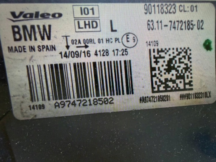 Frontscheinwerfer BMW I3 90118323 7472185 Links Scheinwerfer Headlight SCH3780754626ck