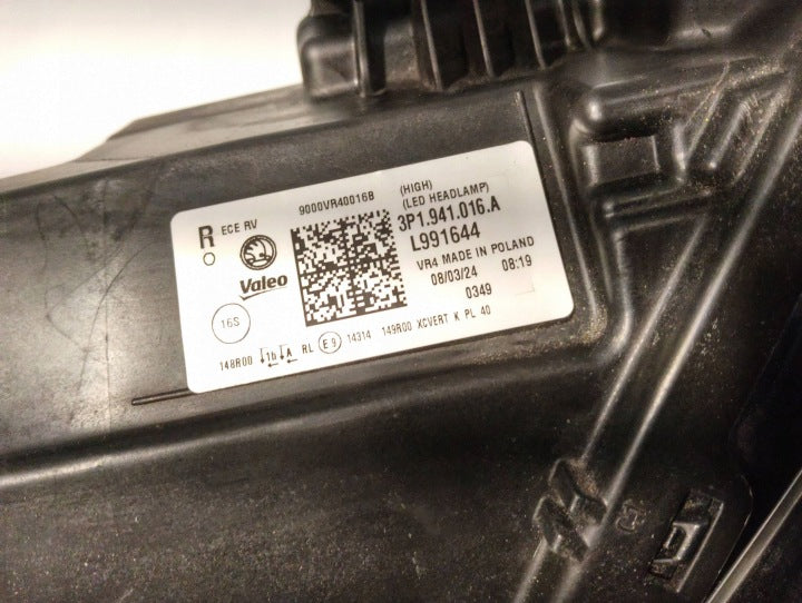 Frontscheinwerfer Skoda Superb I 3P1941016A LED Rechts Scheinwerfer Headlight SCH3817042078ee