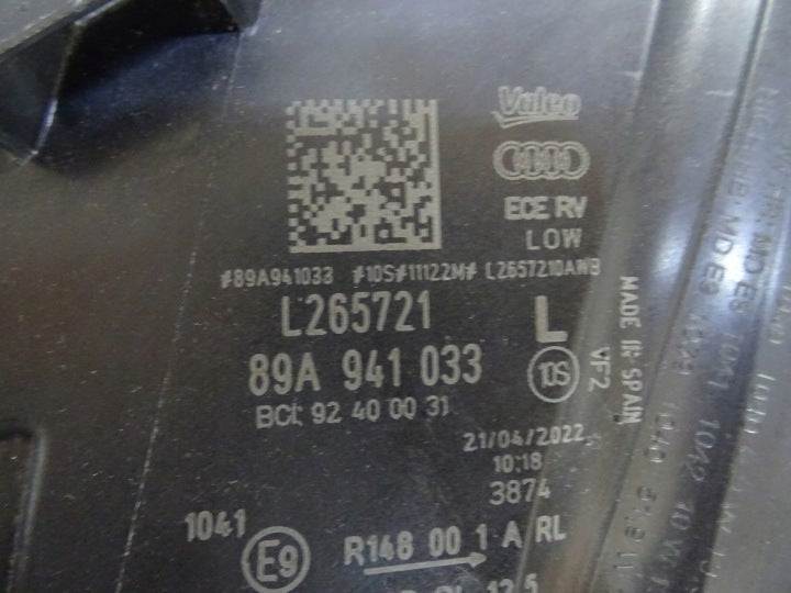 Frontscheinwerfer Audi E-Tron 89A941033 Links Scheinwerfer Headlight SCH3842750374bl