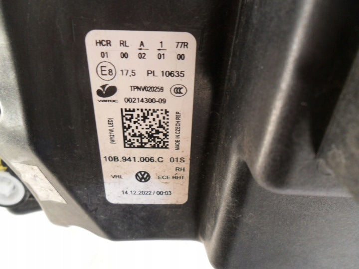 Frontscheinwerfer VW Id.3 10B941006C LED Rechts Scheinwerfer Headlight SCH3853795623tt
