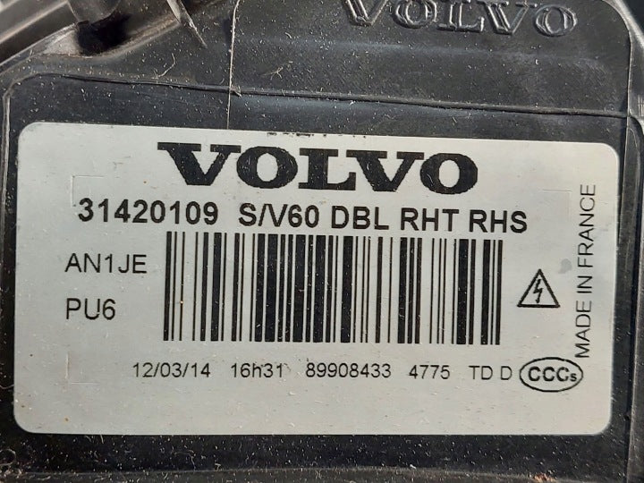 Frontscheinwerfer Volvo V60 31420109 Rechts Scheinwerfer Headlight SCH3862211185ft
