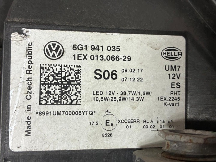 Frontscheinwerfer VW Golf VII I 5G1941035 Full LED Links Scheinwerfer Headlight SCH4011719805fa