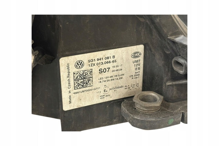 Frontscheinwerfer VW 5G1941081B 1ZX01306665 Links Scheinwerfer Headlight SCH4096412327lp