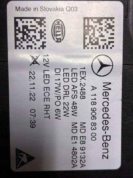 Frontscheinwerfer Mercedes-Benz Cla A1189068300 LED Links Scheinwerfer Headlight SCH4220804733vl