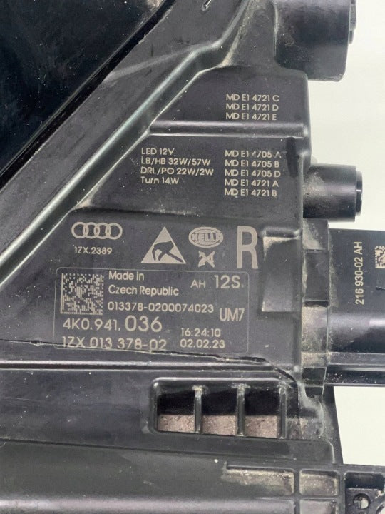 Frontscheinwerfer Audi A6 1ZX01337802 4K0941036 013378020007 Rechts Headlight SCH4278015642th