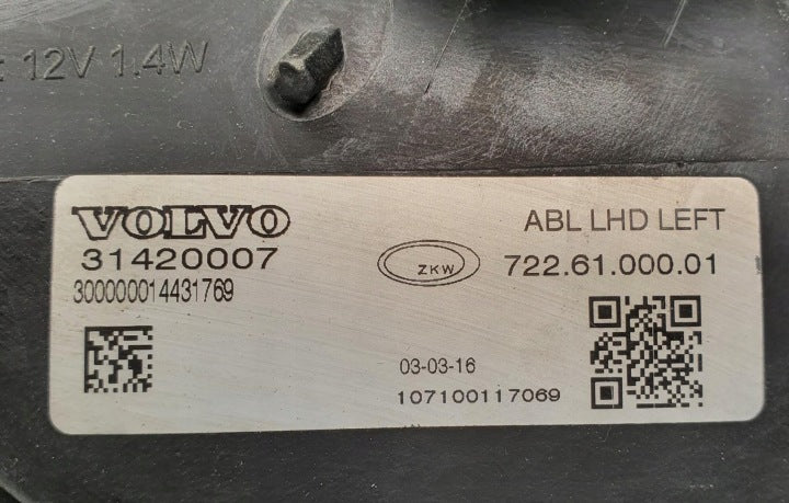 Frontscheinwerfer Volvo V40 31420007 Xenon Links Scheinwerfer Headlight SCH4298879216sx