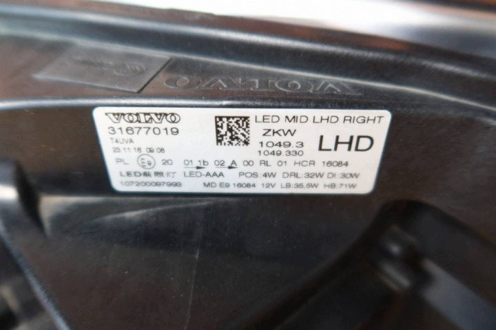 Frontscheinwerfer Volvo V40 31677019 Rechts Scheinwerfer Headlight SCH4383594505tt