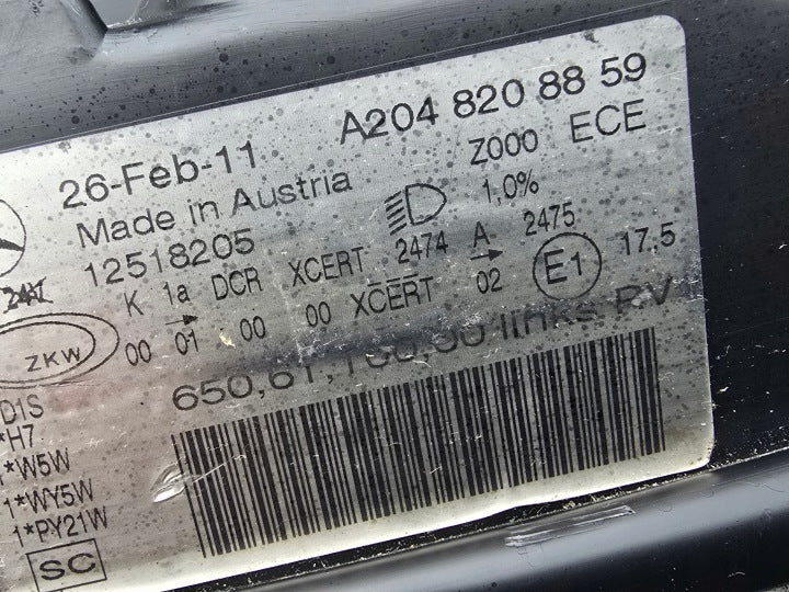 Frontscheinwerfer Mercedes-Benz W204 A2048208859 Links Scheinwerfer Headlight SCH4501160717sp