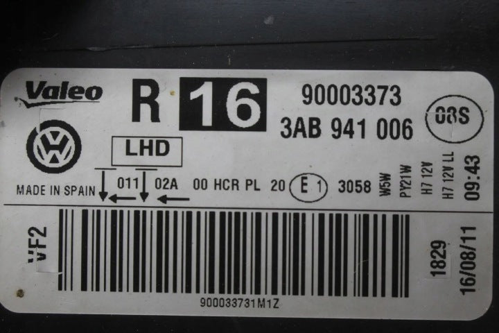 Frontscheinwerfer VW Passat B7 3AB941006 Rechts Scheinwerfer Headlight SCH4524509808xq