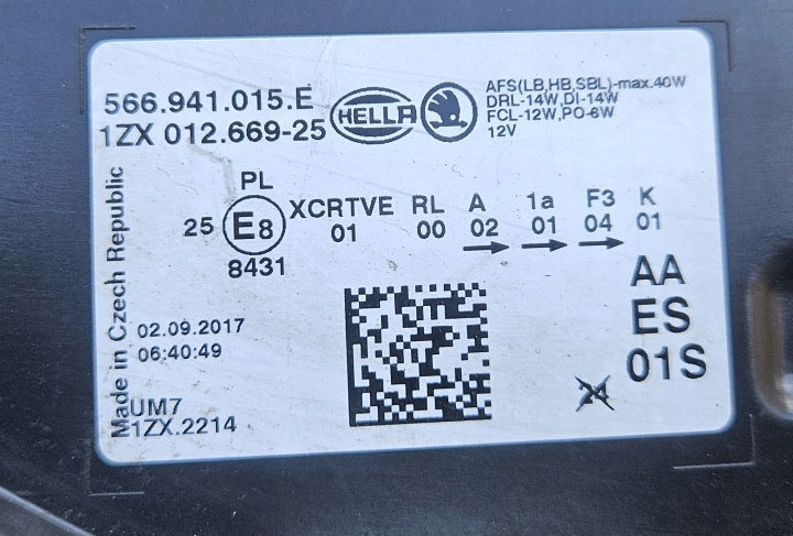 Frontscheinwerfer Skoda Kodiaq 566941015E LED Links Scheinwerfer Headlight SCH4536612130dl