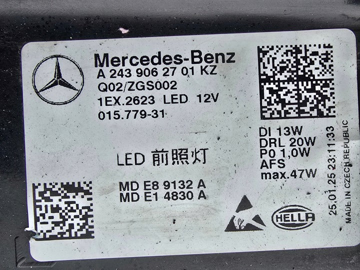 Frontscheinwerfer Mercedes-Benz Eqa Eqb A2439062701 Links Scheinwerfer Headlight SCH4620079980zh