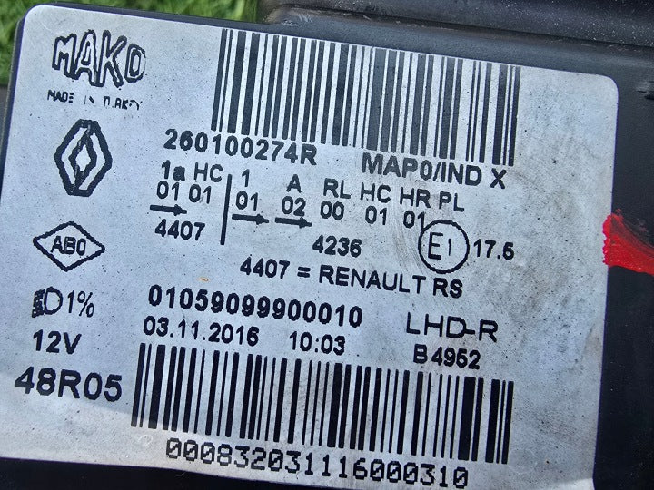 Frontscheinwerfer Renault Clio I 260100274R LED Rechts Scheinwerfer Headlight SCH4814717492nm