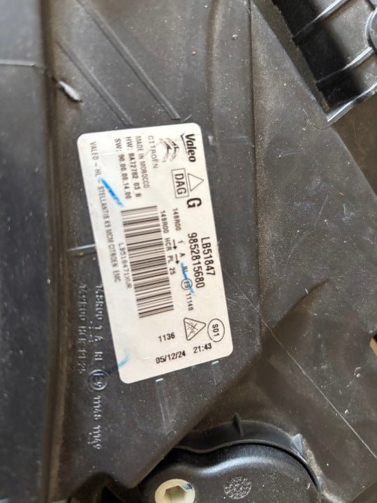 Frontscheinwerfer Citroën Berlingo 9852815680 LB51847 LED Links Headlight SCH4871759349mx