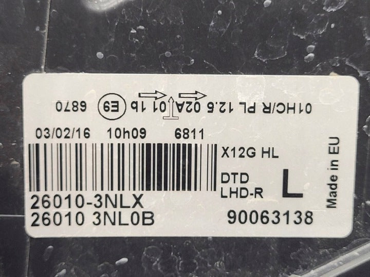 Frontscheinwerfer Nissan Leaf 260103NLX 260103NL0B Links Scheinwerfer Headlight SCH4960036768hu