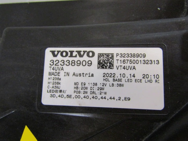 Frontscheinwerfer Volvo Xc40 32338909 LED Rechts Scheinwerfer Headlight SCH5234137202ye