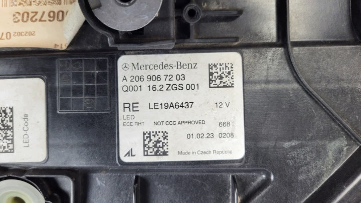 Frontscheinwerfer Mercedes-Benz W206 A2069067203 Rechts Scheinwerfer Headlight SCH5336330923qy