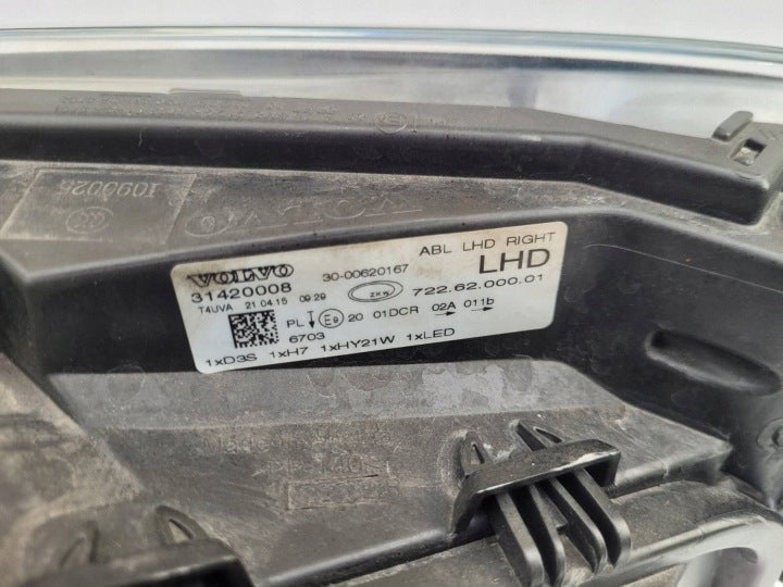 Frontscheinwerfer Volvo V40 31420008 Rechts Scheinwerfer Headlight SCH5386975467se