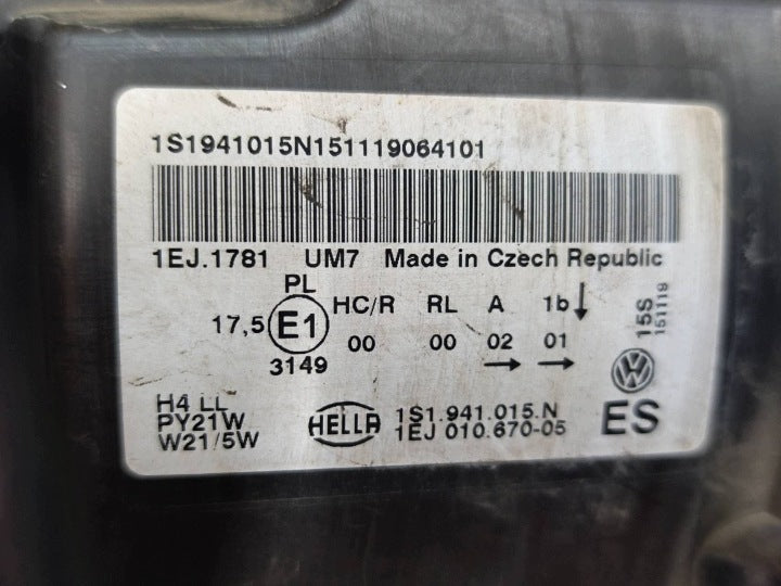 Frontscheinwerfer VW Up 1EJ01067005 1S1941015N Links Scheinwerfer Headlight SCH5476856124cs