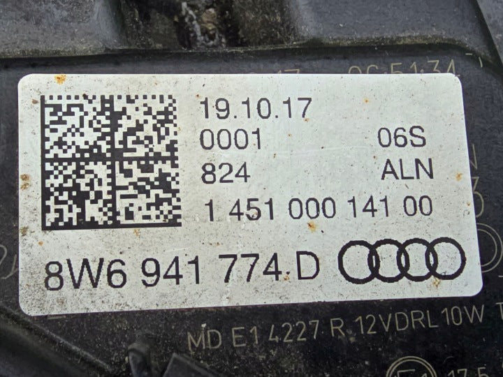 Frontscheinwerfer Audi A5 8W6941774D LED Rechts Scheinwerfer Headlight SCH5519652393nt