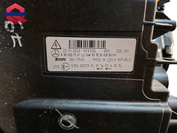 Frontscheinwerfer Mercedes-Benz A9618207761 A9618207661 Ein Satz Headlight SCH5537940674kh