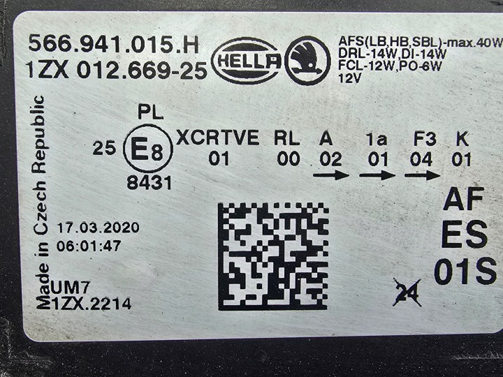 Frontscheinwerfer Skoda Kodiaq 566941015H Links Scheinwerfer Headlight SCH5546733103rl
