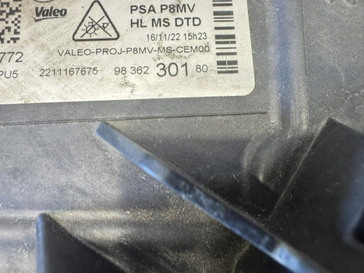 Frontscheinwerfer Peugeot 3008 9836230180 LED Rechts Scheinwerfer Headlight SCH5565797403vx