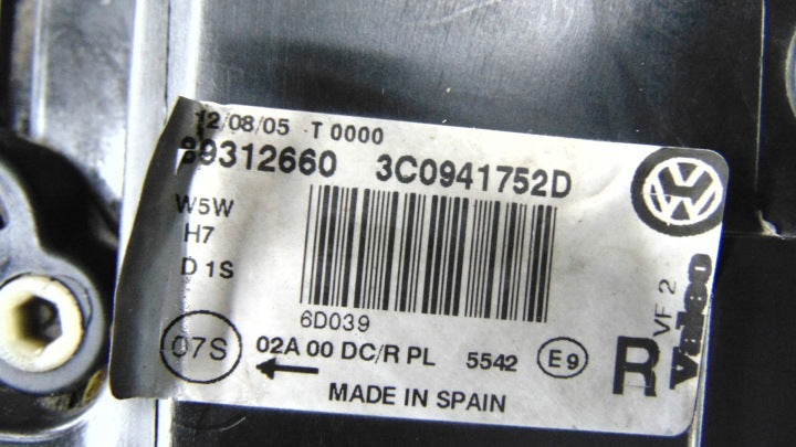 Frontscheinwerfer VW Passat 3C0941752D 3C0941751 Ein Stück (Rechts oder Links) SCH5822685062za