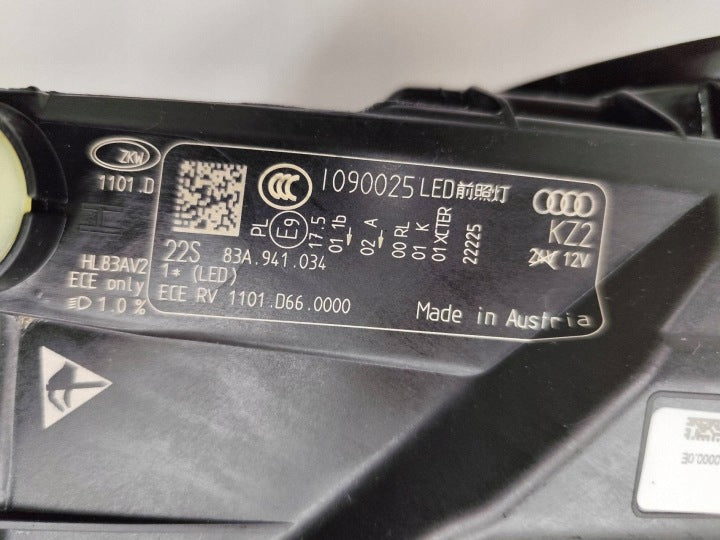 Frontscheinwerfer Audi Q3 83A941034 Rechts Scheinwerfer Headlight SCH5860553785hw