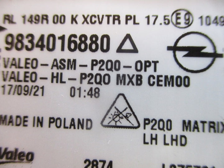 Frontscheinwerfer Opel Mokka 9834016880 LED Links Scheinwerfer Headlight SCH5944492048iz