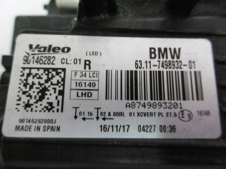 Frontscheinwerfer BMW 3 F34 7408704 Laser Rechts Scheinwerfer Headlight SCH6090961419kg