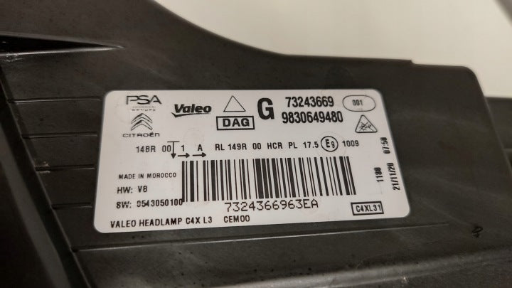 Frontscheinwerfer Citroën C4 III 9830649480 LED Links Scheinwerfer Headlight SCH6150297169xl