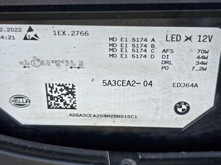 Frontscheinwerfer BMW IX I20 5A3CEA2-04 Laser Rechts Scheinwerfer Headlight SCH6225702707mz