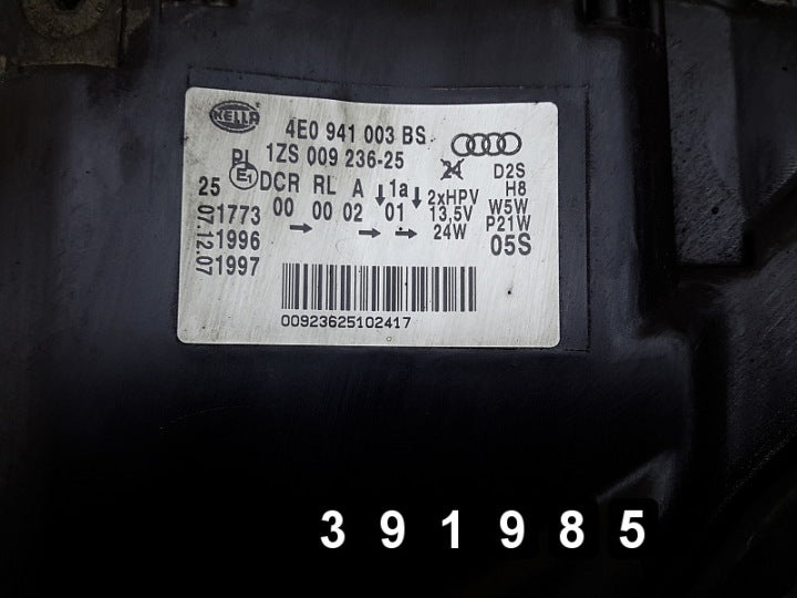 Frontscheinwerfer Audi A8 4E0941003BS Links Scheinwerfer Headlight SCH6263089360kj