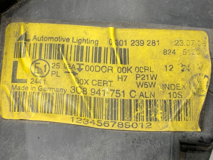 Frontscheinwerfer VW Passat Cc 3C8941751C Links Scheinwerfer Headlight SCH6272070101se