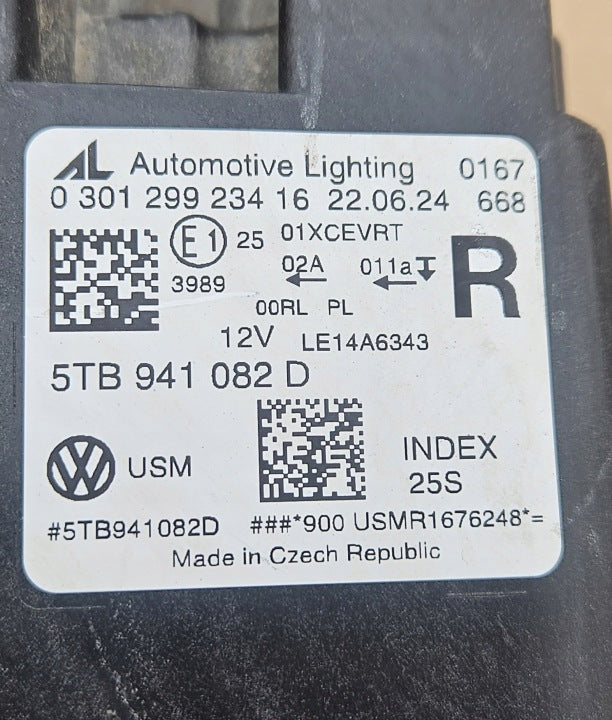 Frontscheinwerfer VW Touran 5TB941082D LED Rechts Scheinwerfer Headlight SCH6376166681lh