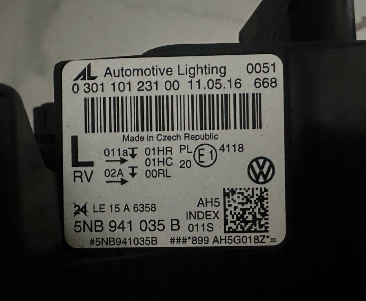 Frontscheinwerfer VW Tiguan 5NB941035B Links Scheinwerfer Headlight SCH6642654523zn