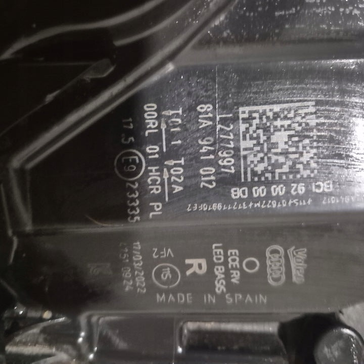 Frontscheinwerfer Audi Q2 81A941012C 85122000 Rechts Scheinwerfer Headlight SCH6823447027bk