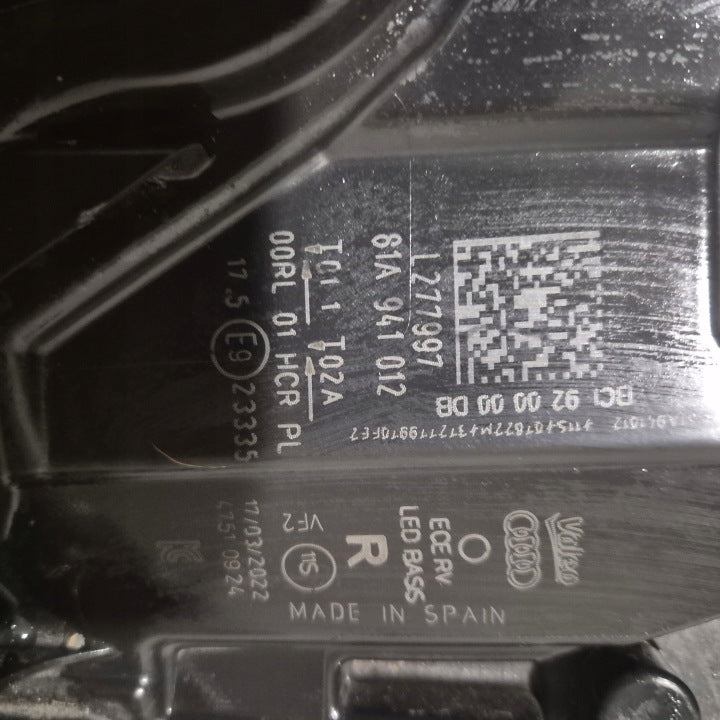 Frontscheinwerfer Audi Q2 81A941012C 85122000 Rechts Scheinwerfer Headlight SCH6823447027bk