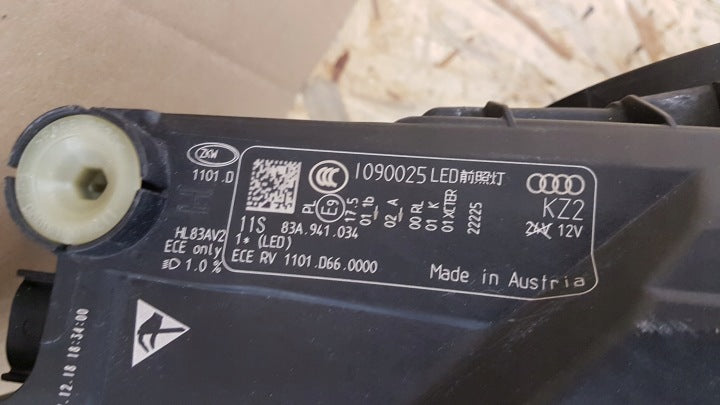 Frontscheinwerfer Audi Q3 83A941034 Full LED Rechts Scheinwerfer Headlight SCH6830692820pv