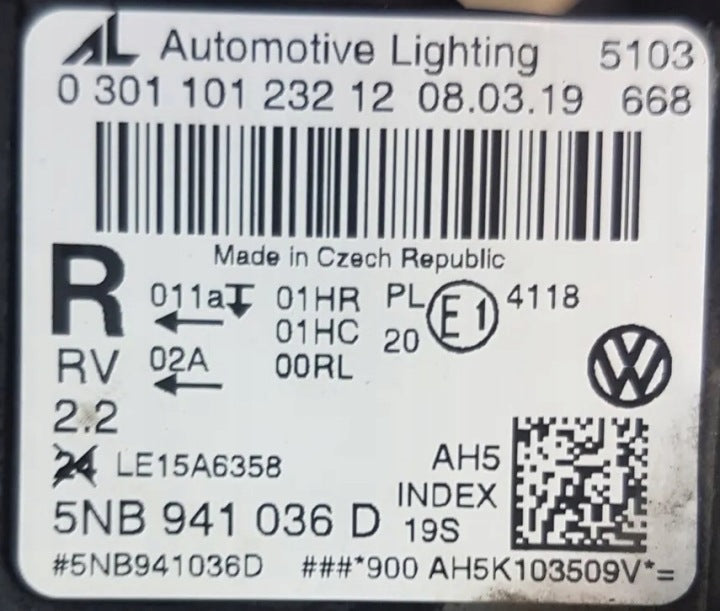 Frontscheinwerfer VW Tiguan 8U0941006 Rechts Scheinwerfer Headlight SCH6946543417da