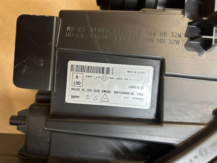 Frontscheinwerfer Citroën C3 I 9851349080 Full LED Rechts Scheinwerfer Headlight SCH6952340202kn