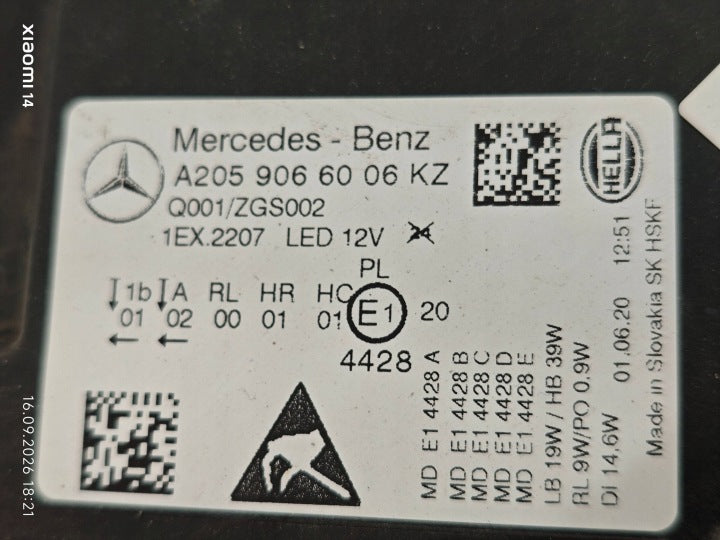 Frontscheinwerfer Mercedes-Benz W205 A2059066006 Rechts Scheinwerfer Headlight SCH7042638519ml