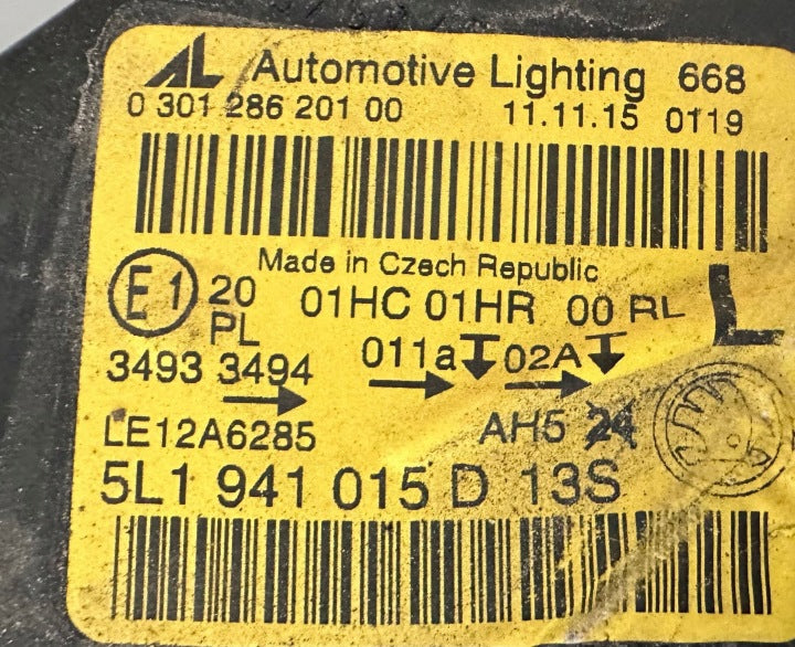 Frontscheinwerfer Skoda Yeti 030128620100 Links Scheinwerfer Headlight SCH7066301855cm