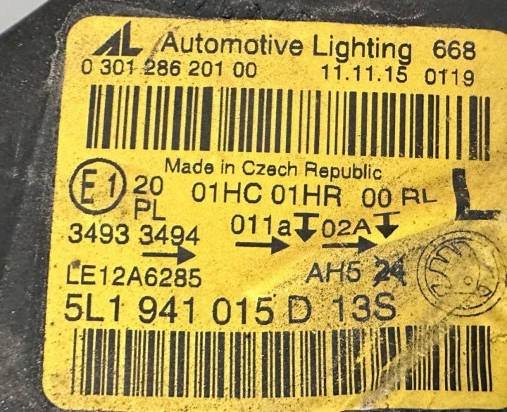 Frontscheinwerfer Skoda Yeti 030128620100 Links Scheinwerfer Headlight SCH7066301855cm
